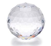 BTSKY Sfera di cristallo trasparente da 100 mm, prismi sfaccettati, sfera di vetro sfaccettata, per Feng Shui, decorazione per feste di nozze