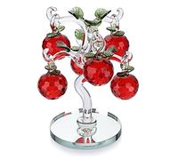 BTSKY Statuetta a forma di melo in vetro di cristallo, ornamento artificiale rosso per decorazione da tavolo, Feng Shui, decorazione in cristallo