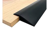 Btstil Rampa in gomma per soglia, striscia di transizione autoadesiva per pavimenti, riduttore per soglia e pavimenti, altezza inferiore a 20 mm (20 mm, nero, 3 m)