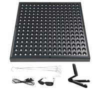 Btstil Solarium per la casa, portatile abbronzante per il viso, con 225 LED, 460 NM, lampada abbronzante pieghevole per corpo e viso con supporto regolabile e gancio sospeso (nero, #0849)