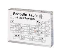 Btstil Tavola periodica con elementi reali, tabella periodica acrilica di 83 elementi, campioni tavola periodica display regalo per studenti insegnanti studenti artigianato decorazione (grande B)