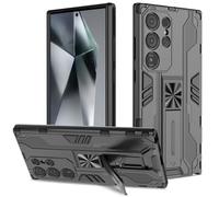 Btstring Cover per Samsung Galaxy S24 Ultra 5G, Militare Custodia con Stand Supporto Bumper Antiurto Case, TPU+PC Dual Layer Custodia -Nero