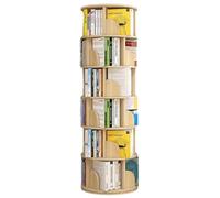 Btsunotr Libreria Girevole a 360°, libreria multipiano per la casa, scaffale per la Gestione dei Libri degli Studenti Ispessito, scaffale di stoccaggio, Colore di Legno Originale(40 * 40 * 191cm)
