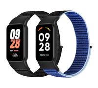BTTNG Cinturino compatibile con Xiaomi Band 8 Active/Redmi Smart Band 2 Donne Uomini, 2 Pack di Bracciali Regolabile Singolo Fiocco Braccialetto in Nylon Traspirante per Mi Band 8 Active/Redmi Smart