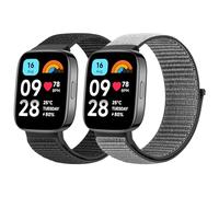 BTTNG Cinturino compatibile con Xiaomi Redmi Watch 3 Active per donne e uomini, cinturino in nylon traspirante regolabile cinturino sportivo singolo loop di ricambio per Redmi Watch 3 Active, Nero