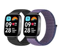 BTTNG Cinturino compatibile con Xiaomi Redmi Watch 3 Active per donne e uomini, cinturino in nylon traspirante regolabile cinturino sportivo singolo loop di ricambio per Redmi Watch 3 Active, Nero