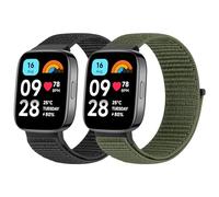 BTTNG Cinturino compatibile con Xiaomi Redmi Watch 3 Active per donne e uomini, cinturino in nylon traspirante regolabile cinturino sportivo singolo loop di ricambio per Redmi Watch 3 Active, Nero