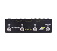 Btuty 3 Loop Box Pedale effetto chitarra con selezione del canale True Bypass Effetti per chitarra Loop Switcher Pedale Canale Switcher Box Alluminio 6.35mm Ingresso Output