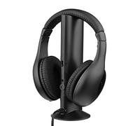 Btuty Cuffie Wireless 5-in-1: Emettitore e Ricevitore FM Hi-Fi, Set per Radio, Computer, TV, Monitor - Con Microfono, Opzione Cablata
