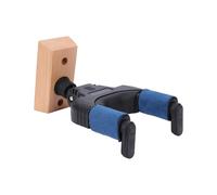 Btuty Gancio per Chitarra Supporto da Parete, Gancio a gravità con Bloccaggio Automatico Ruotabile di 45 Gradi con Morbido Tessuto in Peluche e Base in Legno di Faggio, per