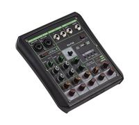 Btuty Mixer audio a 6 canali Console mixer OTG Phantom Power 48 V Lettore MP3 USB con registrazione Console audio BT per interfaccia audio del computer home theater