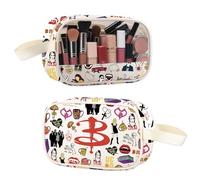 BTVS Merchandise Inspired Makeup Bag Vampire Movie Lover Buffy Vampire Fans Toiletry Bag, bianco, Borse cosmetiche