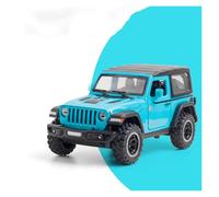 Btwodian Modello Di Auto 1:32 Per Jeep Per Wrangler Per Rubicon Modellino Di Auto In Lega Pressofusa Da Collezione Hobby E Decorazione(Blu)