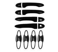 BTWSRX Auto Portiera Coprimaniglia Esterna Per Auto Per JEEP, Per Cherokee, Per Compass 2015-2023 Decorazione Cromo Nero Lucido Copertura Per Maniglia Porta Esterna