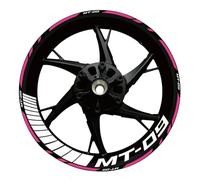 BTWSRX Moto Cerchioni Adesivo Adesivi per Cerchi Moto Adesivi per Cerchi per Yamaha MT09 MT-09 2017-2022 Adesivi per Cerchi Adesivi Riflettenti per Cerchi Sportivo Mozzo Ruota Adesivi Set(Colore 11)
