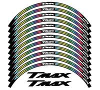 BTWSRX Moto Cerchioni Adesivo Adesivi per Cerchi Moto Adesivi per Cerchi per Yamaha TMAX 500 530 TMAX500 TMAX530 Strisce Riflettenti Cerchi Decalcomania Sportivo Mozzo Ruota Adesivi Set(Colore1)