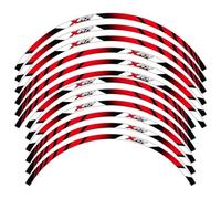 BTWSRX Moto Cerchioni Adesivo Adesivi per Cerchi Moto per Ho&NDA Xadv X-ADV 750 Xadv750 X-Adventure 17″15″ Adesivi per Cerchi Riflettenti Sportivo Mozzo Ruota Adesivi Set(Rosso)