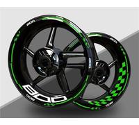 BTWSRX Moto Cerchioni Adesivo Adesivi per Cerchi Moto per Kawasaki Z800 Z 800 17 Pollici Decalcomanie per Cerchi Riflettenti Nastro A Strisce Sportivo Mozzo Ruota Adesivi Set