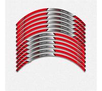 BTWSRX Moto Cerchioni Adesivo Adesivi per Cerchi Moto per Yamaha FZ1 FZ6 FZ-07 17 Pollici Decalcomanie Riflettenti per Cerchi Strisce Adesive Sportivo Mozzo Ruota Adesivi Set(Rosso)