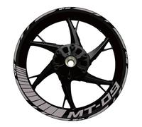 BTWSRX Moto Cerchioni Adesivo Adesivi per Cerchi Moto per Yamaha MT09 MT-09 2017-2022 Decalcomanie Riflettenti per Cerchi Nastro A Strisce Sportivo Mozzo Ruota Adesivi Set(Colore 3)
