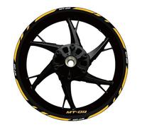 BTWSRX Moto Cerchioni Adesivo Adesivi per Cerchi Moto per Yamaha MT09 MT-09 2017-2022 Decalcomanie Riflettenti per Cerchi Nastro A Strisce Sportivo Mozzo Ruota Adesivi Set(Colore 26)