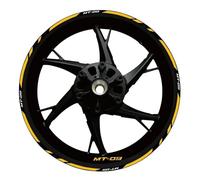 BTWSRX Moto Cerchioni Adesivo Adesivi per Cerchi Moto per Yamaha MT09 MT-09 MT 09 2017-2022 Adesivi per Cerchi Riflettenti Decalcomanie Decorative Sportivo Mozzo Ruota Adesivi Set(Colore 26)