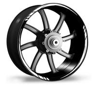 BTWSRX Moto Cerchioni Adesivo Adesivo per Cerchioni Moto per KYMCO XCITING CT 250 400 Adesivo per Cerchioni Adesivo Riflettente per Mozzi Ruota Sportivo Mozzo Ruota Adesivi Set(Bianco)
