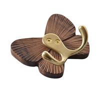 BTWYU Ganci da parete 2 ganci adesivi a forma di farfalla for cappotti, cappelli e vestiti