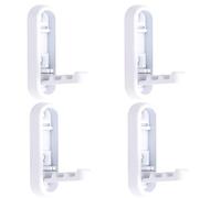 BTWYU Ganci da parete 4 ganci da parete pieghevoli nascosti, attaccapanni in lega di zinco for appendere l'accappatoio(White,Round)