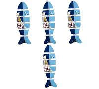 BTWYU Ganci da parete 4 pezzi piccoli ganci da pesca nautici, attaccapanni nautici da parete