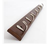BTWYU Ganci da parete Appendiabiti da parete, 4/5/6/7/8 ganci for appendere cappotti, asta appendiabiti in metallo(Brown,74 * 6cm/29.1 * 2.4in)