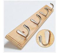 BTWYU Ganci da parete Appendiabiti da parete, 4/5/6/7/8 ganci for appendere cappotti, asta appendiabiti in metallo(Light brown,86.8 * 6cm/34.2 * 2.4in)