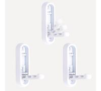 BTWYU Ganci da parete Appendiabiti pieghevole da parete in lega di zinco, 3 pezzi, ganci retrattili con viti(White,Round)