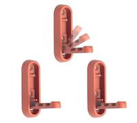 BTWYU Ganci da parete Appendiabiti pieghevole da parete in lega di zinco, 3 pezzi, ganci retrattili con viti(Orange,Round)