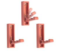 BTWYU Ganci da parete Appendiabiti pieghevole da parete in lega di zinco, 3 pezzi, ganci retrattili con viti(Orange,Square)