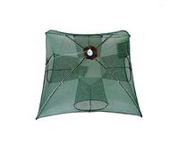 BTWYU Rete da Pesca, Attrezzatura da Pesca Rete da Pesca Automatica da 4-20 Fori, Trappola Pieghevole in Nylon for Pesci, gamberetti, pesciolini, granchi, Materiali(4 Sides 4 Holes)