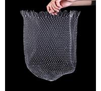 BTWYU Rete da Pesca, Attrezzatura da Pesca Rete da Pesca in Nylon da 40/50 cm, Rete Pieghevole con Foro a Maglie, Rete da Pesca Portatile con Diametro del Foro Piccolo, Materiali(40cm)
