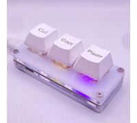 BTXETUEL Mini 3-Key Cut Copy Paste Ctrl X C V con SayoDevice Tastiera RGB Macro Pad Gaming Meccanico OSU Tastiera Programmabile per Lavoro e Gioco (Bianco)
