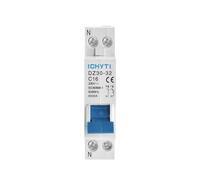 BTYKUYOO 2 Pezzi DZ30-32 AC MCB 1P+N 230V 10A 16A 20A 25A 32A 6KA TPN Interruttore Automatico Domestico da 18 mm Mini Interruttore Automatico(20a)