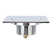 BTYKUYOO Scarico for Bagno Doccia 10 * 10 cm Tappo di Copertura Quadrato in Ottone Cromato Scarichi for Vasca antiodore Scarico a Pavimento for Piede Push Down up(White-Fruit Peach5)