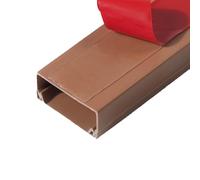 BTYQKZVPM Canalizzazioni per Cavi, Canalina for condutture, Kit, Correttore Cavi for Parete, Proteggi Cavi, Autoadesivo, for l'uso in uffici, soggiorni, Sale riunioni(Brown,24 * 14mm)
