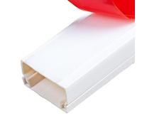 BTYQKZVPM Canalizzazioni per Cavi, Spegnitore for Cavi for Altoparlanti, canalina for Cavi ordinata, Condotto for Cavi Aperto, Gestione dei Cavi for l'home Office(White,Width 24*Height 14mm)