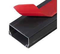 BTYQKZVPM Canalizzazioni per Cavi, Spegnitore for Cavi for Altoparlanti, canalina for Cavi ordinata, Condotto for Cavi Aperto, Gestione dei Cavi for l'home Office(Black,Width 24*Height 14mm)