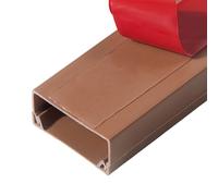 BTYQKZVPM Canalizzazioni per Cavi, Spegnitore for Cavi for Altoparlanti, canalina for Cavi ordinata, Condotto for Cavi Aperto, Gestione dei Cavi for l'home Office(Brown,Width 30*Height 15mm)