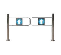 BTYQKZVPM Cancello a Battente unidirezionale, Cancello a Battente Automatico a 1 Via in Acciaio Inossidabile con Molla, Argento, Diverse Misure(3.6x3.2ft(110x99cm))