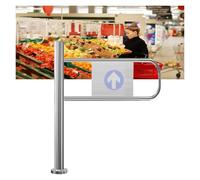 BTYQKZVPM Cancello a Battente unidirezionale, Porta a Battente a 1 Via in Acciaio Inossidabile Argento Larghezza 50-200 cm(Wide 95cm)