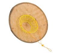 BTYQKZVPM Cappello da pesca da uomo in bambù, Cappello a cono di ananas da cavaliere samurai giapponese in bambù multicolore(Black)