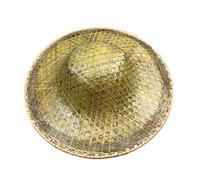 BTYQKZVPM Cappello da pesca da uomo in bambù, Cappello di paglia bambù e riso a tesa larga for giardinaggio, pesca, spiaggia, 35-50 cm(35cm)