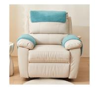 BTYQKZVPM copri braccioli per divani, Copri-bracciolo for divano con poggiatesta e tasche portaoggetti in pile Sherpa(Blue-a,3 Seater-5 Pcs)