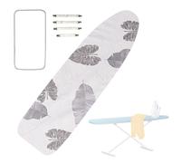 BTYQKZVPM Copriasse da stiro imbottito resistente, Copriasse da stiro a 3 strati con bordo elastico e 4 chiusure 120x42 cm 47x16,5 pollici(Q)